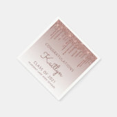 Serviette En Papier Chic Rose Gold Parties scintillant Dérivé (Coin)