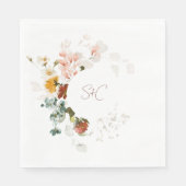 Serviette En Papier Chic Rustic Boho Fleur sauvage Floral Garden Maria (Devant)