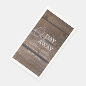 Serviette En Papier Chic Rustic Un Jour Avant Le Dîner De Répétition M (Coin)