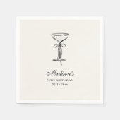 Serviette En Papier Chic Sand Champagne Birthday Party  (Devant)