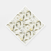 Serviette En Papier Chic sicilien Citrons d'été Mariage floral (Coin)