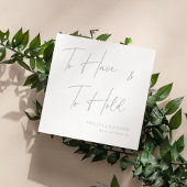 Serviette En Papier Chic Silver Calligraphie pour avoir et tenir Maria