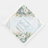 Serviette En Papier Chic Sweet Sixteen Eucalyptus Frame Table Party  (Coin)