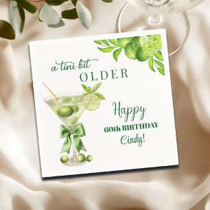 Serviette En Papier Chic Un Peu Plus Vieux Martini au Citron Vert 60e
