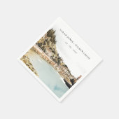 Serviette En Papier Chic Vérone Adige River Italie Mariage d'aquarelle (Coin)