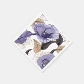 Serviette En Papier Chic violet violet pavot tan feuille vaisselle (Coin)