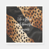 Serviette En Papier Chic Western Brown noir (Devant)