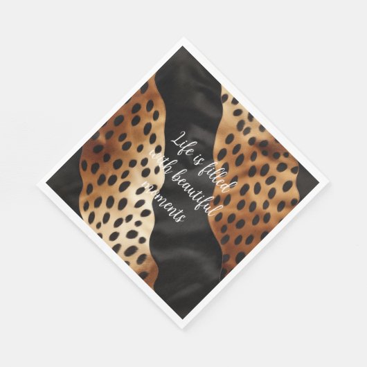 Serviette En Papier Chic Western Brown noir (Coin)