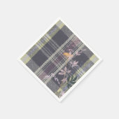 Serviette En Papier Chic Winter Check Floral Plaid Farmhouse (Coin)