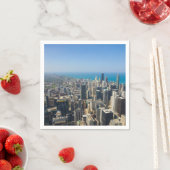 Serviette En Papier Chicago De Dessus (En situation)