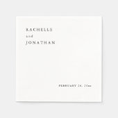 Serviette En Papier Chick noir blanc Mariage simple Naples (Devant)