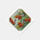 Serviette En Papier Chickadee Birds Apple Harvest (Coin)