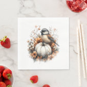 Serviette En Papier Chickadee Shirt Pays Citrouille (En situation)