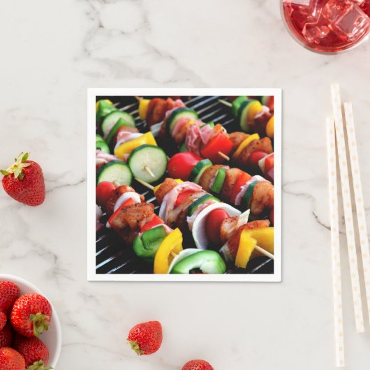 Serviette En Papier Chicken Kebab (En situation)
