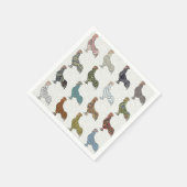 Serviette En Papier Chicken Rooster Coloré ferme Motif (Coin)