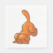 Serviette En Papier Chien à col orange (Devant)