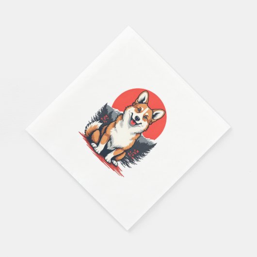 Serviette En Papier Chien Akita Inu (Coin)