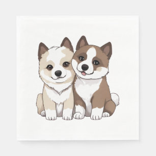 Serviette En Papier Chien akita T-shirt classique
