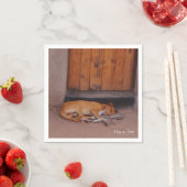 Serviette En Papier Chien au repos (En situation)