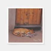 Serviette En Papier Chien au repos (Devant)