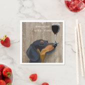 Serviette En Papier Chien Au Vin Dachshund (En situation)