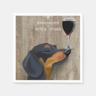 Serviette En Papier Chien Au Vin Dachshund