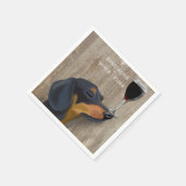 Serviette En Papier Chien Au Vin Dachshund (Coin)