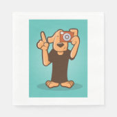 Serviette En Papier Chien Avec Caméra (Devant)