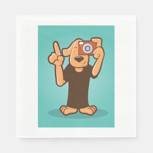 Serviette En Papier Chien Avec Caméra (Devant)
