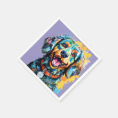 Serviette En Papier Chien avec des lunettes (Coin)
