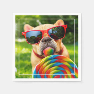 Serviette En Papier Chien avec la grosse sucette