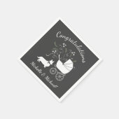 Serviette En Papier Chien Baby shower de Corgi (Coin)