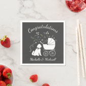 Serviette En Papier Chien Baby shower Goldendoodle (En situation)