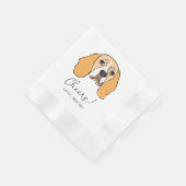 Serviette En Papier Chien beagle Cheers Chien Cocktail Personnalisé Na (Coin)