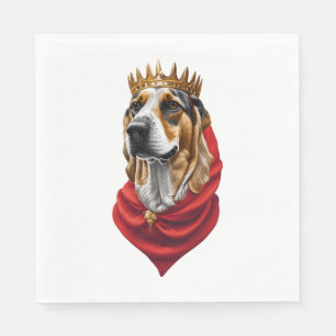 Serviette En Papier Chien beagle dans une couronne