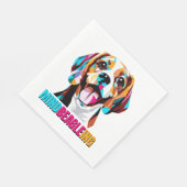 Serviette En Papier Chien Beagle de l'état d'esprit (Coin)