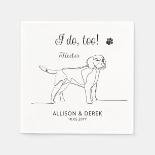 Serviette En Papier Chien Beagle noir et blanc que je fais trop Mariag