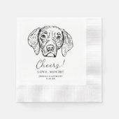 Serviette En Papier Chien beagle salue personnalisation Chien Mariage  (Devant)