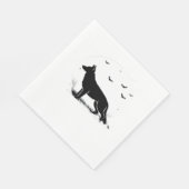 Serviette En Papier Chien berger allemand - Silhouette de lune d'Hallo (Coin)