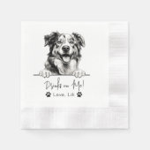 Serviette En Papier Chien Berger Australien Boissons Personnalisées Su (Devant)