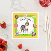 Serviette En Papier Chien berger australien fête d'anniversaire Napkin (En situation)