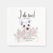 Serviette En Papier Chien blanc Schnauzer Mariage Cocktail Napkins (Devant)