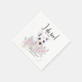 Serviette En Papier Chien blanc Schnauzer Mariage Cocktail Napkins (Coin)
