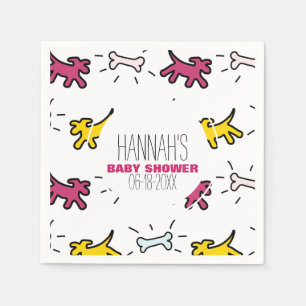 Serviette En Papier Chien Bone Graffiti Style baby shower P Napkin 2