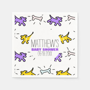 Serviette En Papier Chien Bone Graffiti Style baby shower P serviettes