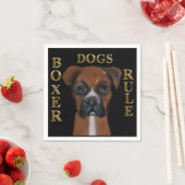 Serviette En Papier Chien Boxer (En situation)