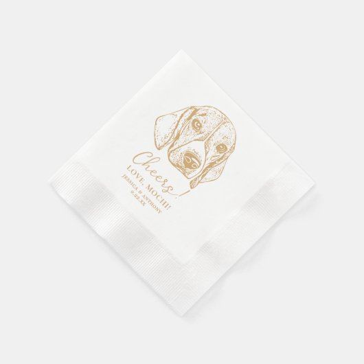 Serviette En Papier Chien Catahoula Cheval Chien Personnalisé Mariage  (Coin)