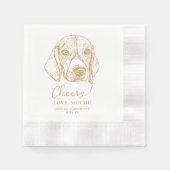 Serviette En Papier Chien Catahoula Cheval Chien Personnalisé Mariage  (Devant)