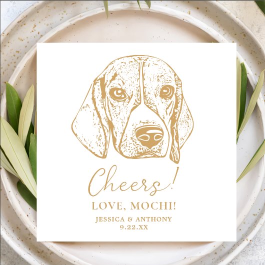 Serviette En Papier Chien Catahoula Cheval Chien Personnalisé Mariage