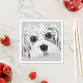 Serviette En Papier Chien cavachon, dessin, mignon (En situation)